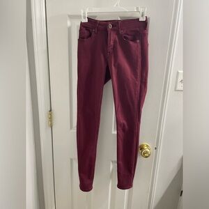 Burgundy skinny Jean